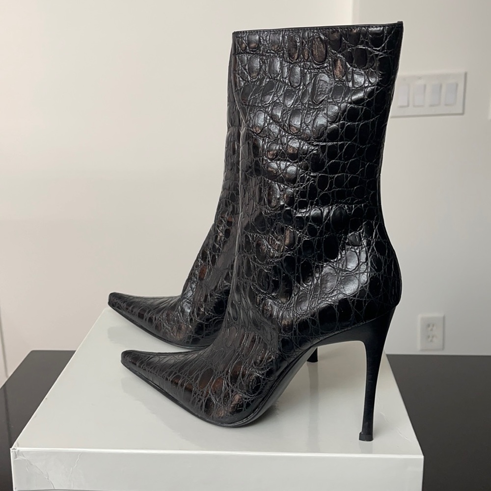 Casadei vintage leather boots New Size 37.5 Europe